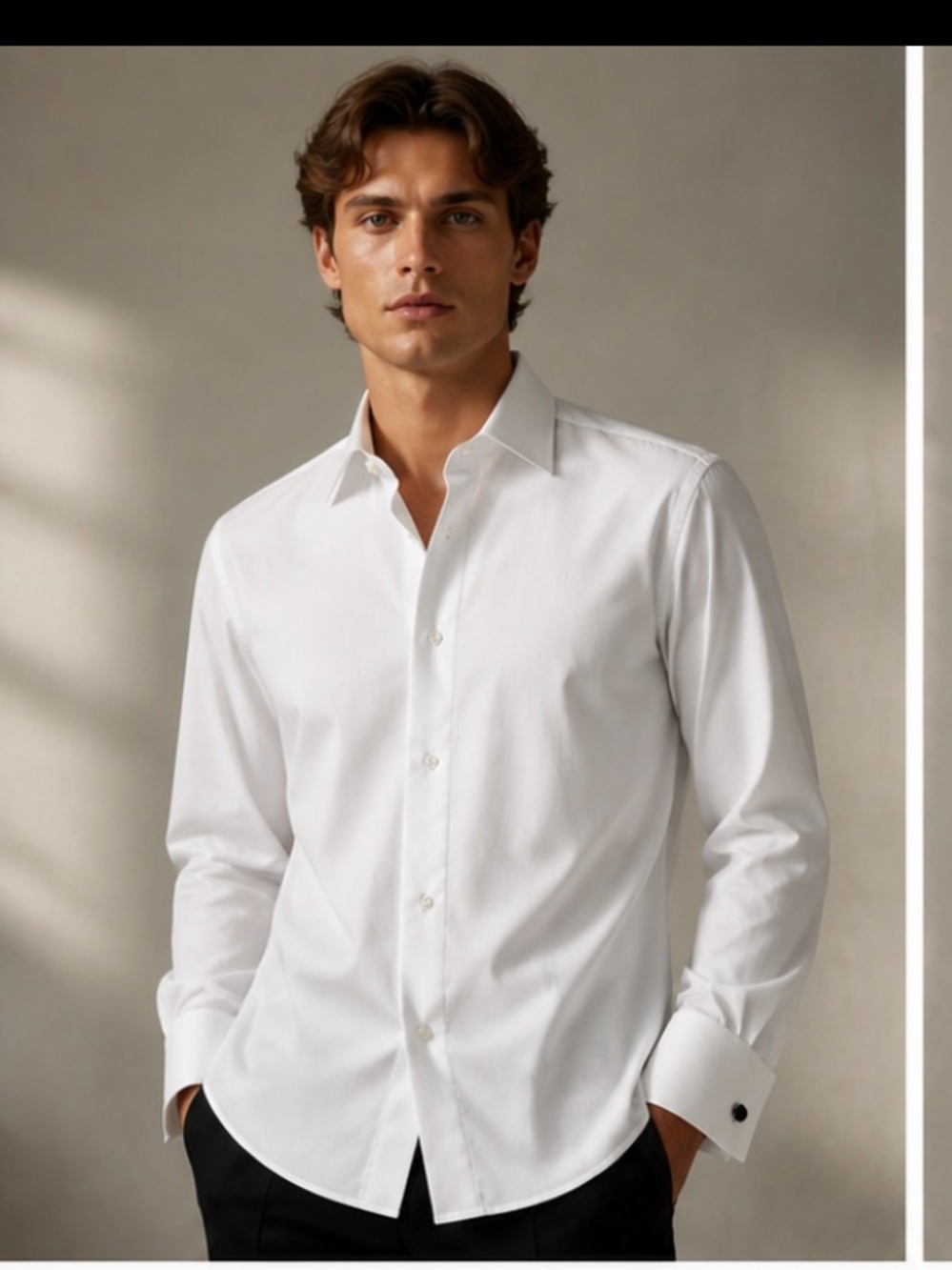 DSQUARED2 Men's White Tux Shirt